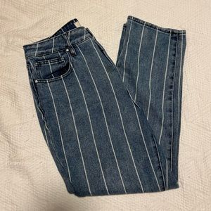 Pinstripes mom jeans